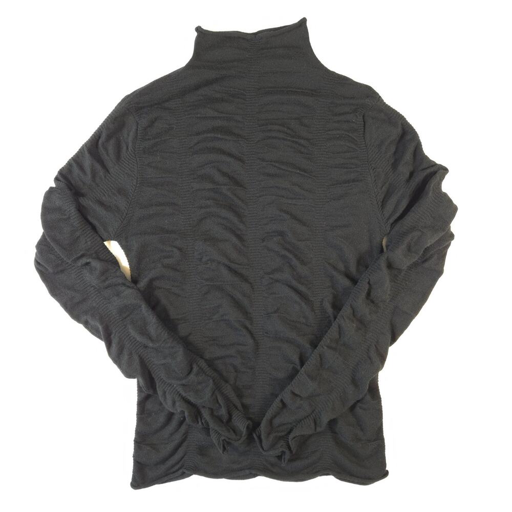 Mystree Femme Sweater Black Size Large Stretch Bubble Knit Excellent Condition - Picture 3 of 8